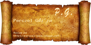 Perczel Géza névjegykártya